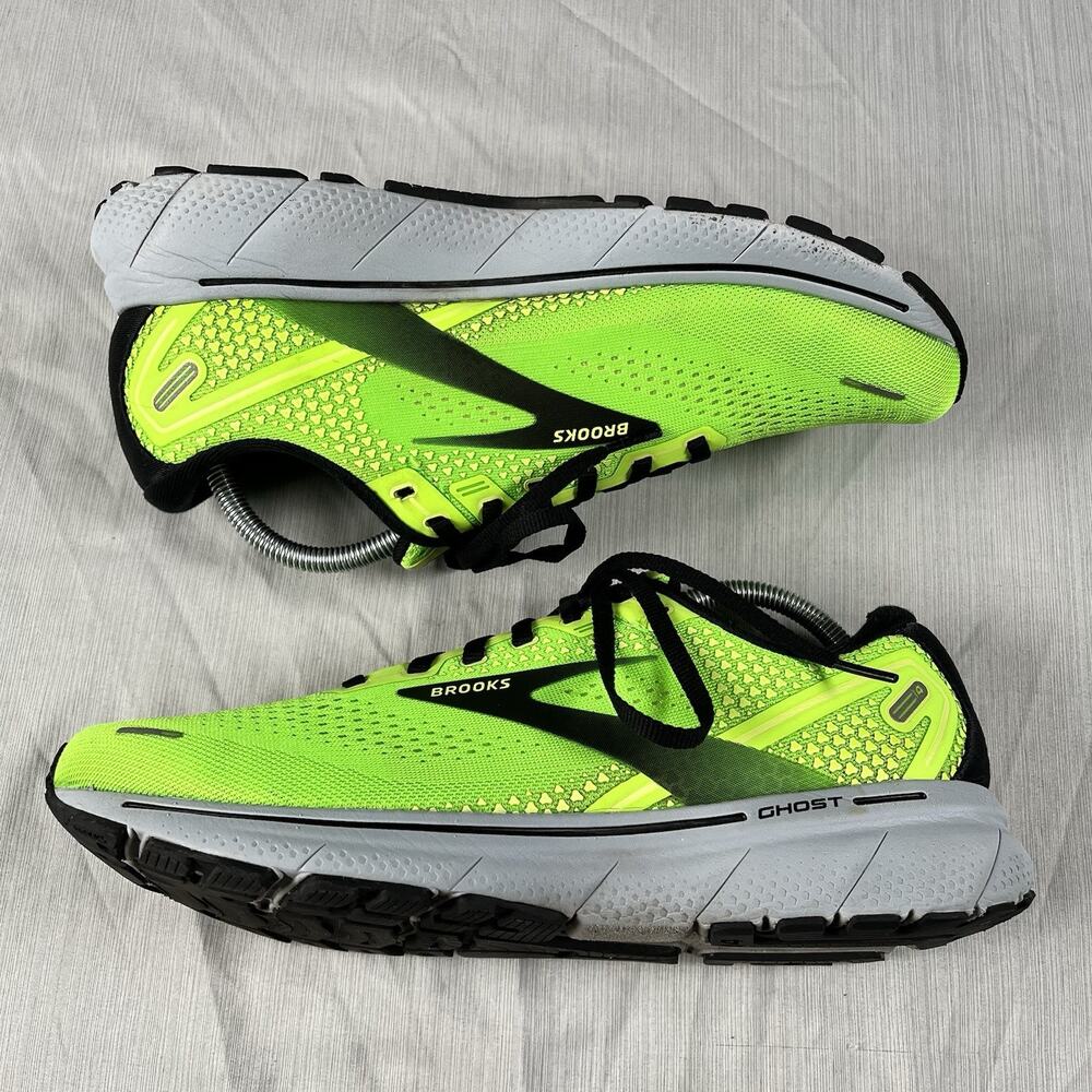 Brooks Ghost 14 Men’s Size 9.5 Green Running Shoes Fitness Sneakers 1103691D310
